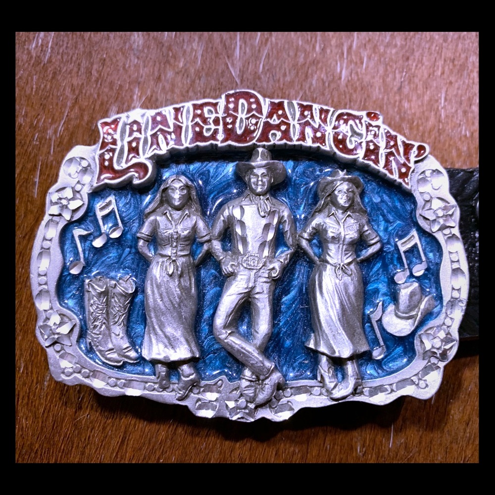 Line Dancing Belt Buckle